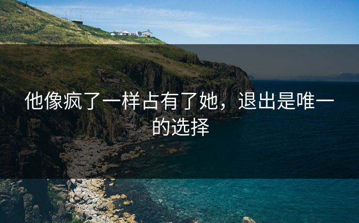 他像疯了一样占有了她，退出是唯一的选择